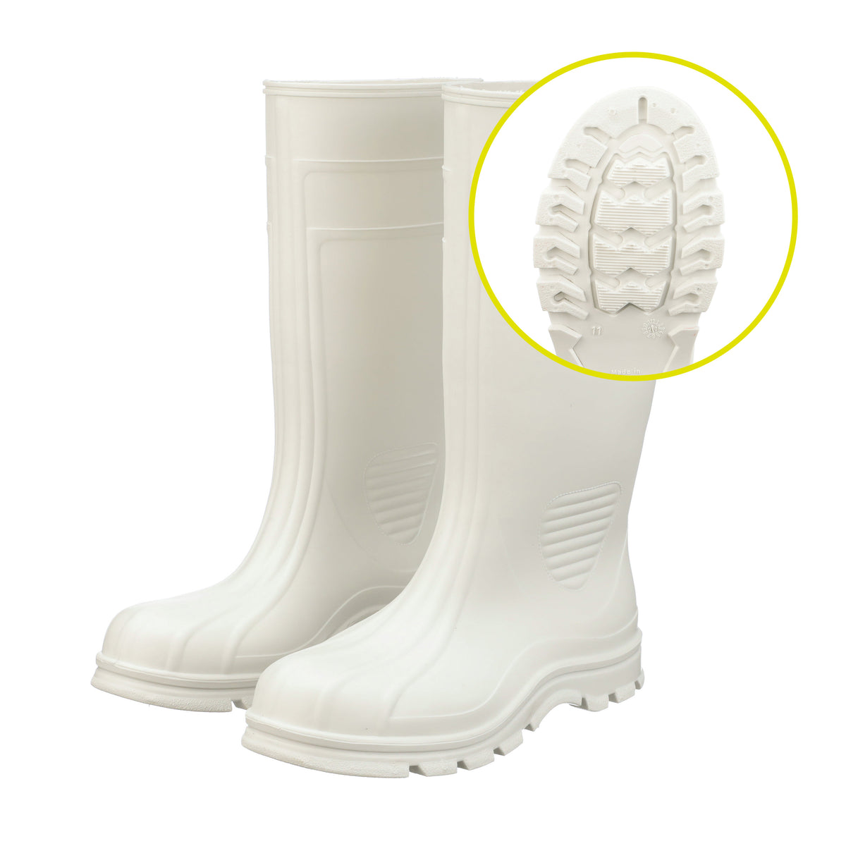 Plain white outlet boots