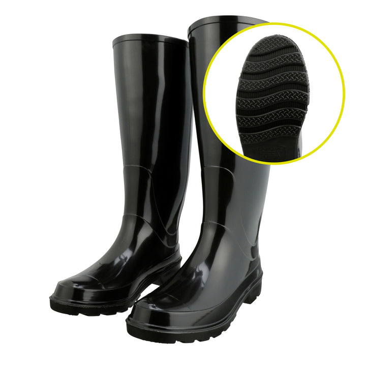 Women's Black Rain Boot Dark Slate Gray